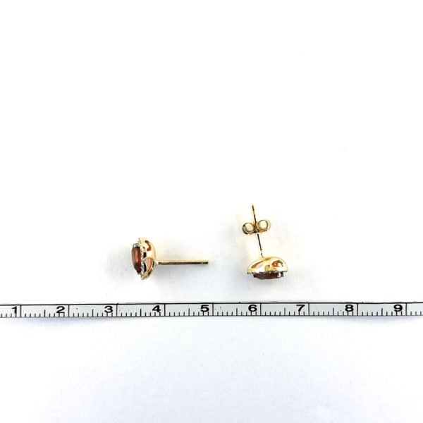 Auksiniai auskarai su rausvu cirkoniu | Juvelyrika Baltijos Perlas |