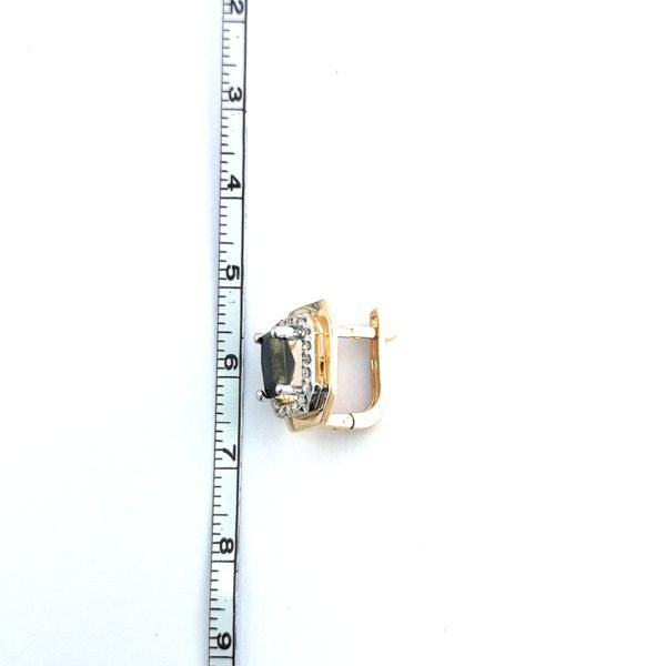 Auksiniai auskarai su agatu | Juvelyrika Baltijos Perlas |