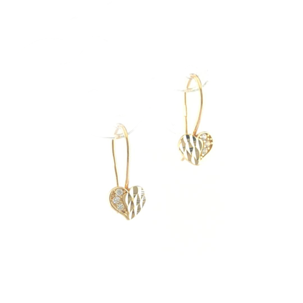 Auksiniai auskarai širdelės | Juvelyrika Baltijos Perlas |