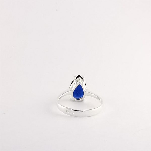 Sidabrinis žiedas su mėlynu cirkoniu | Juvelyrika Baltijos Perlas |