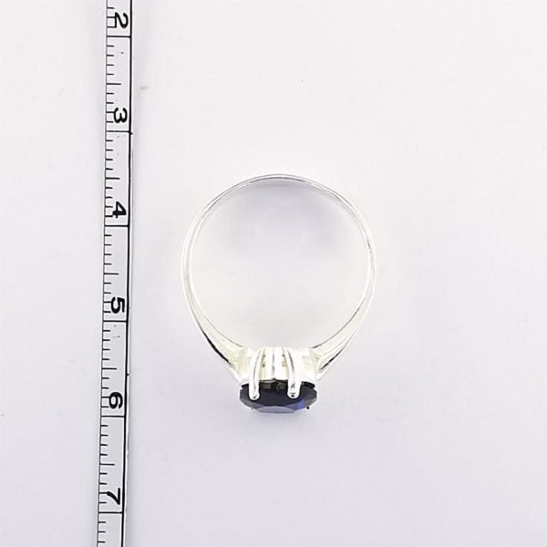 Sidabrinis žiedas su mėlynu cirkoniu | Juvelyrika Baltijos Perlas |