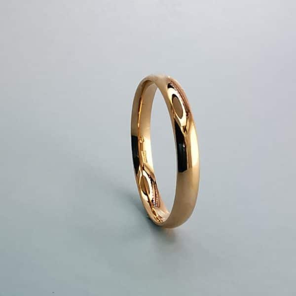 Klasikinis vestuvinis žiedas su komfortu 3mm pločio | Juvelyrika Baltijos Perlas |