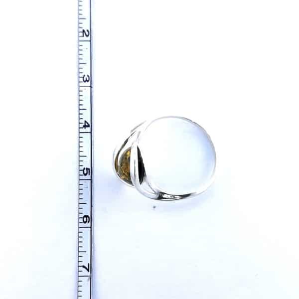 Sidabrinis žiedas su gintaru — Juvelyrika Baltijos Perlas —