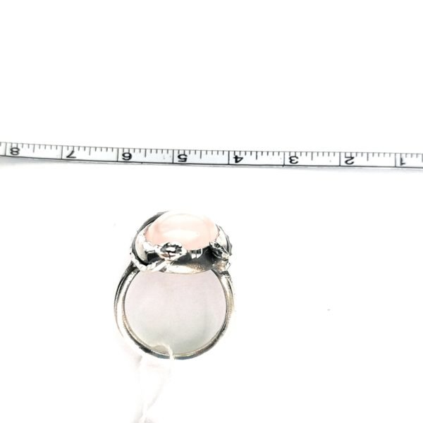 Sidabrinis žiedas su rožiniu kvarcu — Juvelyrika Baltijos Perlas —