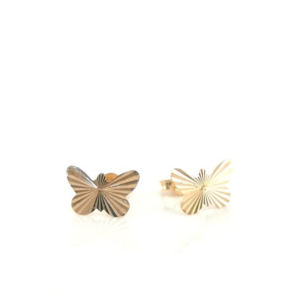 Auksiniai auskarai drugeliai | Juvelyrika Baltijos Perlas |