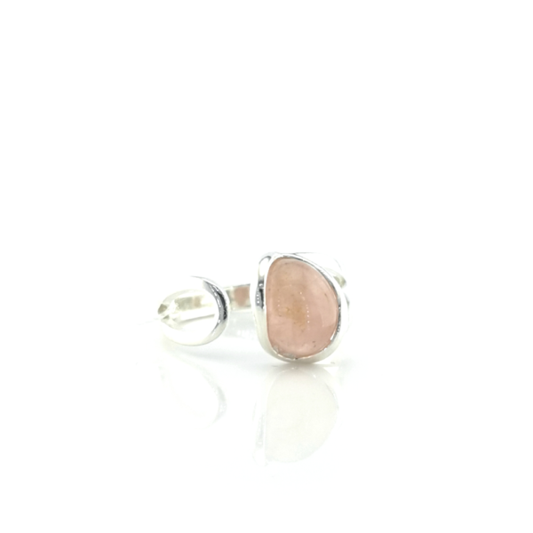 Sidabrinis žiedas su rožiniu kvarcu | Juvelyrika Baltijos Perlas |