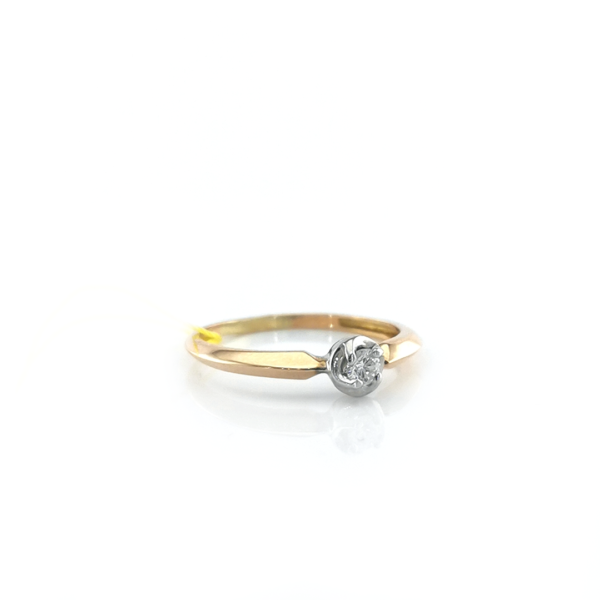 Auksinis žiedas su briliantu | Juvelyrika Baltijos Perlas |