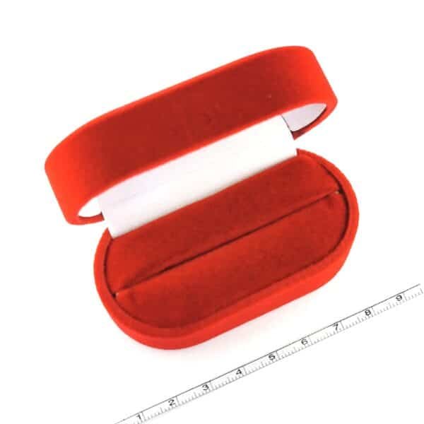 Raudona veliūrinė dėžutė | Juvelyrika Baltijos Perlas |
