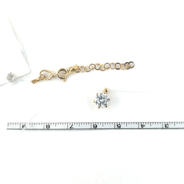 Auksinė grandinėlė su cirkonio pakabuku — Juvelyrika Baltijos Perlas —