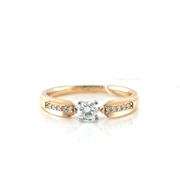 Auksinis žiedas su briliantais | Juvelyrika Baltijos Perlas |