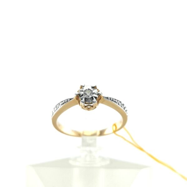 Auksinis žiedas su briliantais — Juvelyrika Baltijos Perlas —