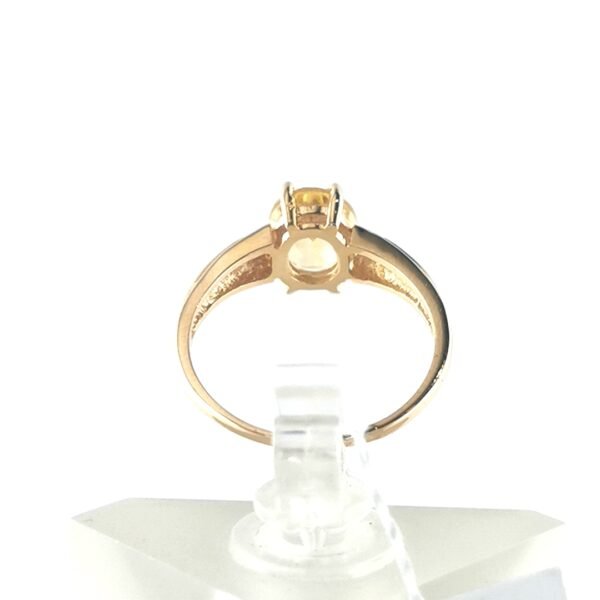 Auksinis žiedas su citrinu — Juvelyrika Baltijos Perlas —