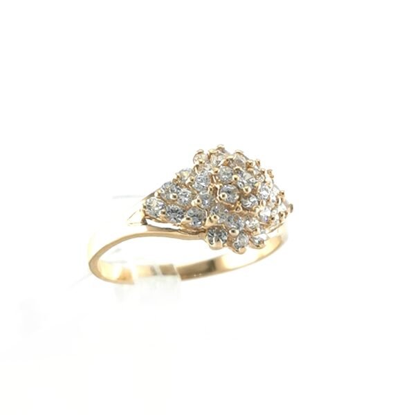 Auksinis žiedas cirkoniu — Juvelyrika Baltijos Perlas —