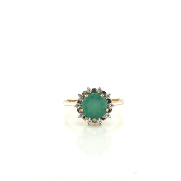Auksinis žiedas su smaragdu | Juvelyrika Baltijos Perlas |