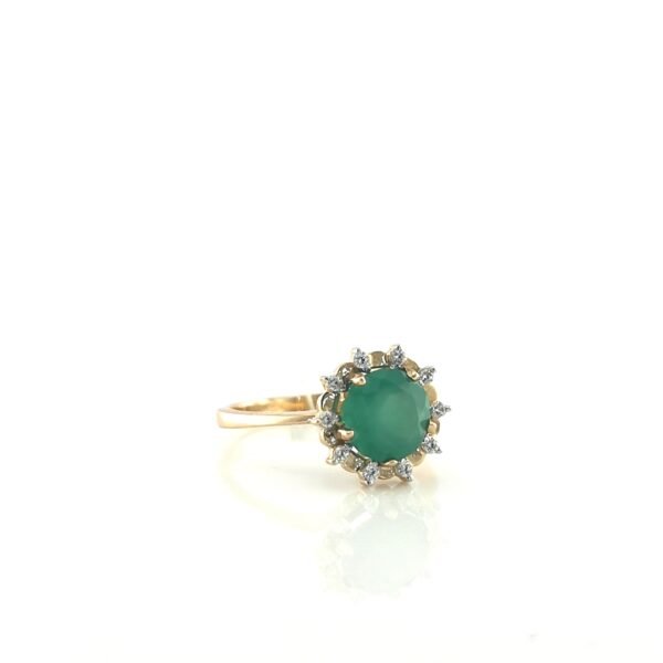 Auksinis žiedas su smaragdu | Juvelyrika Baltijos Perlas |