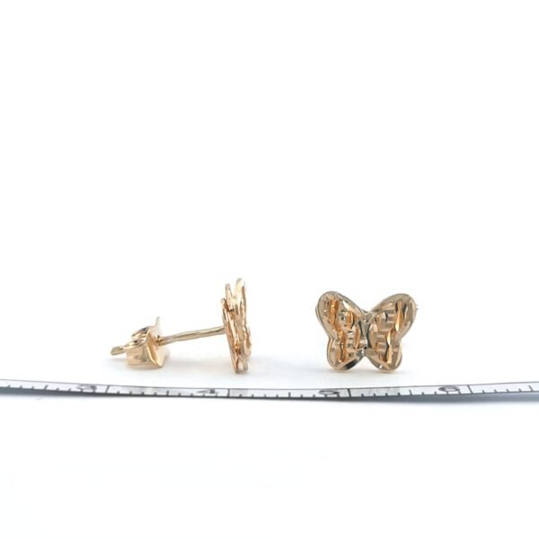 Auksiniai auskarai drugeliai | Juvelyrika Baltijos Perlas |