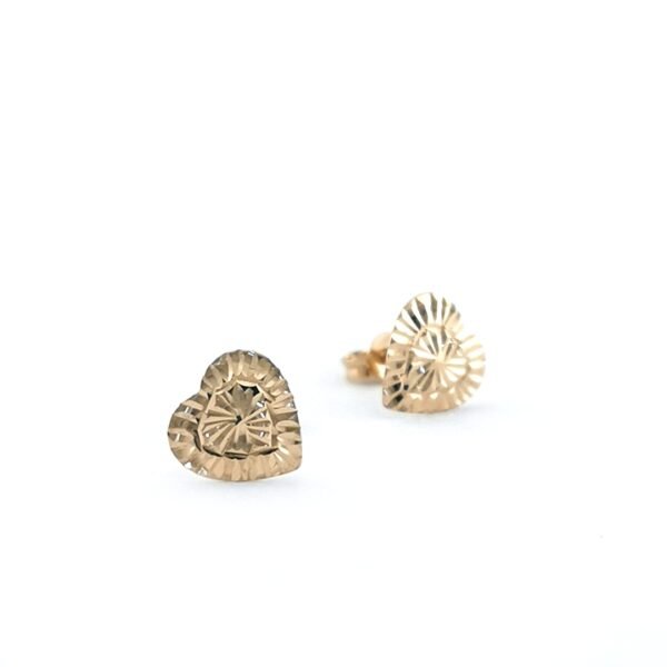 Auksiniai auskarai širdelės | Juvelyrika Baltijos Perlas |