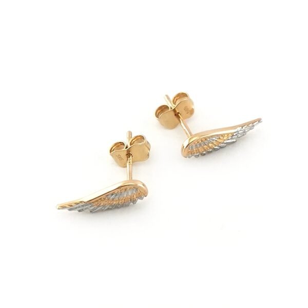 Auksiniai auskarai sparnai — Juvelyrika Baltijos Perlas —