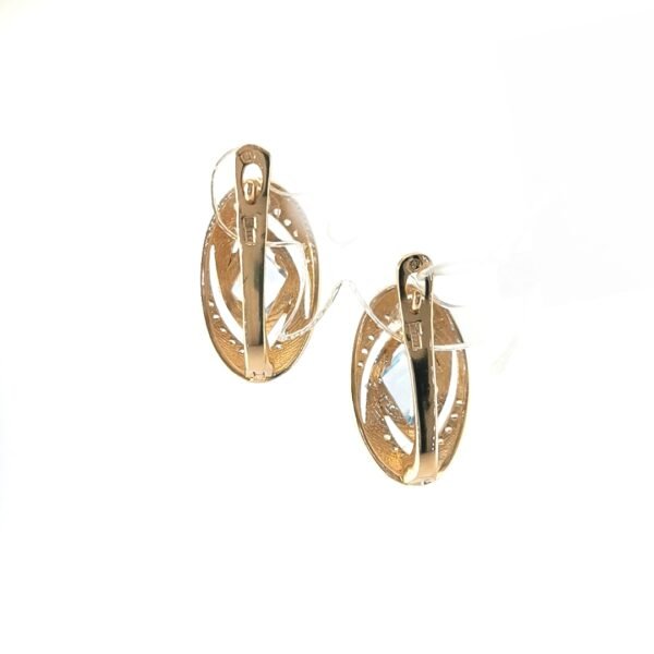 Auksiniai auskarai su topazu | Juvelyrika Baltijos Perlas |