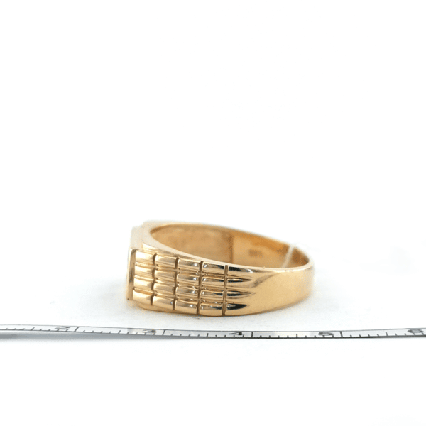 Vyriškas auksinis žiedas su emaliu | Juvelyrika Baltijos Perlas |