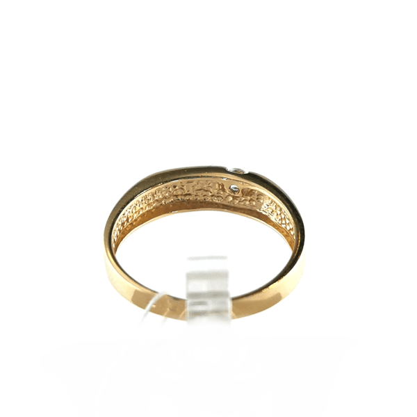 Vyriškas auksinis žiedas su cirkoniu | Juvelyrika Baltijos Perlas |