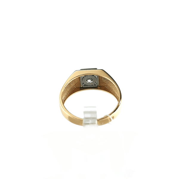 Vyriškas auksinis žiedas su cirkoniu | Juvelyrika Baltijos Perlas |