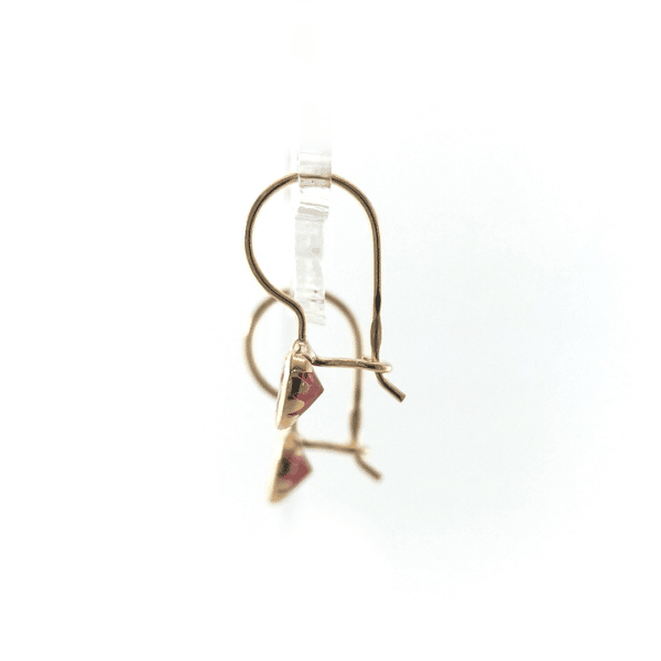 Auksiniai auskarai su rausvu cirkoniu | Juvelyrika Baltijos Perlas |