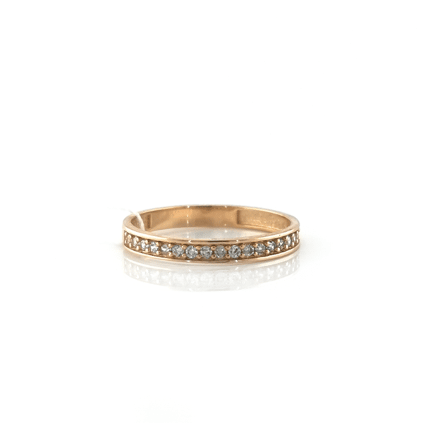 Auksinis žiedas su cirkoniu eilutė | Juvelyrika Baltijos Perlas |