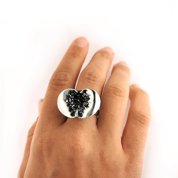 Sidabrinis žiedas su piritu | Juvelyrika Baltijos Perlas |