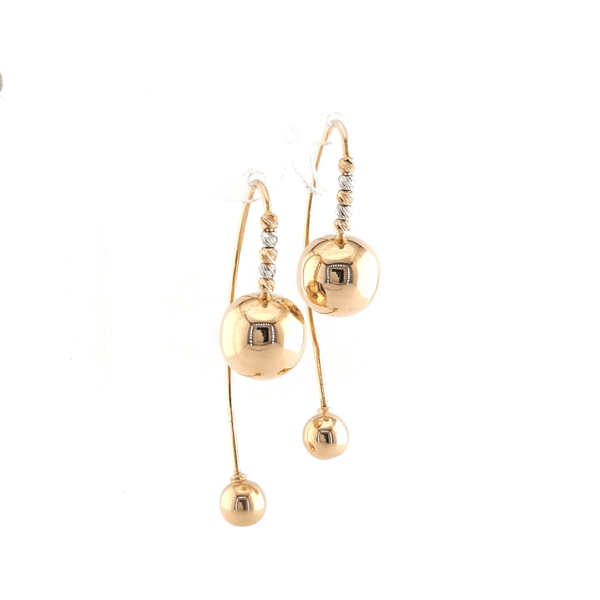 Auksiniai auskarai su burbuliukais | Juvelyrika Baltijos Perlas |