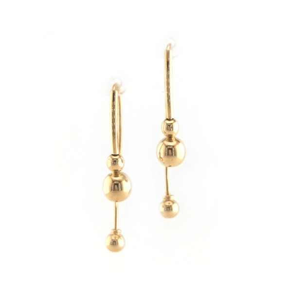 Auksiniai auskarai su burbuliukais | Juvelyrika Baltijos Perlas |