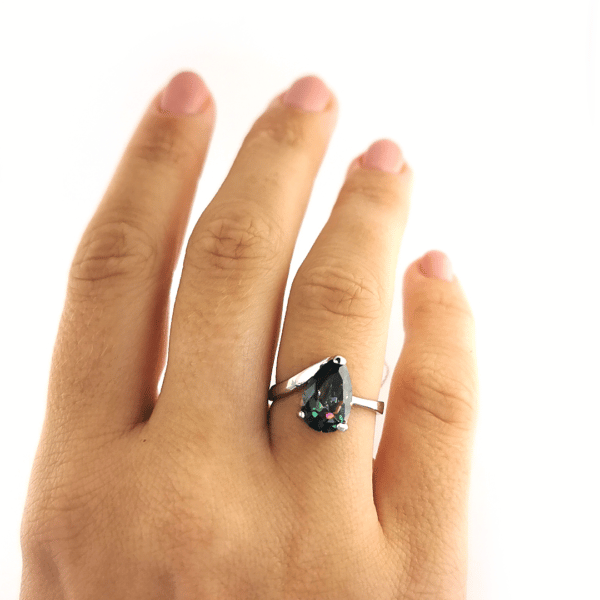 Sidabrinis žiedas su mistiniu topazu | Juvelyrika Baltijos Perlas |