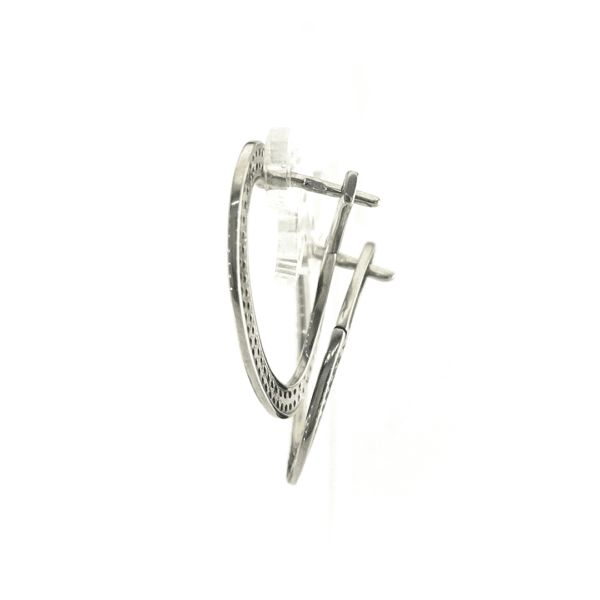 Modernūs sidabriniai auskarai su cirkoniu — Juvelyrika Baltijos Perlas —