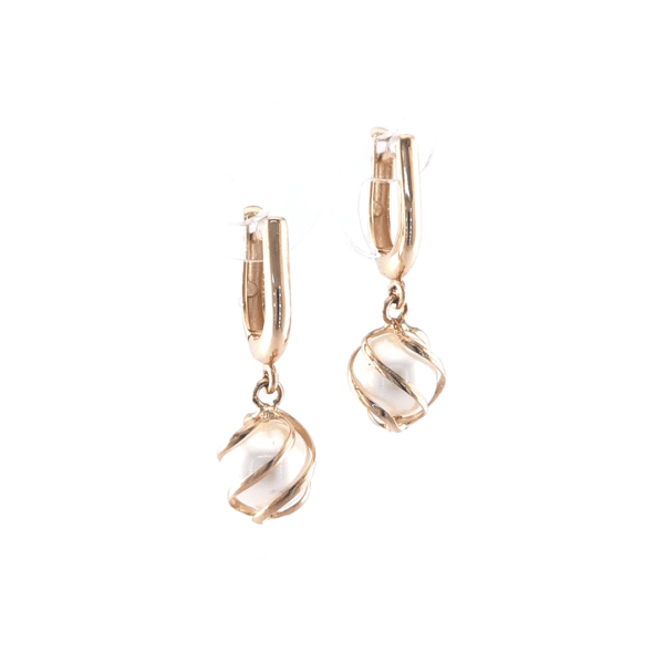 Auksiniai auskarai su perlais | Juvelyrika Baltijos Perlas |