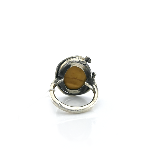 Sidabrinis žiedas su jaspiu | Juvelyrika Baltijos Perlas |