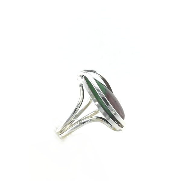 Rubino su coizitu sidabrinis žiedas | Juvelyrika Baltijos Perlas |