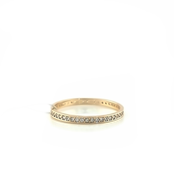 Auksinis žiedas su cirkoniu eilutė | Juvelyrika Baltijos Perlas |